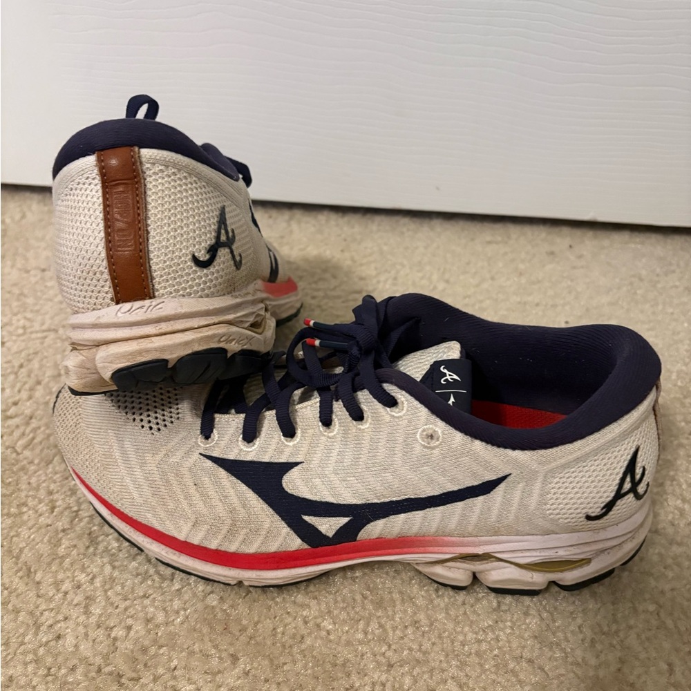 Atlanta Braves “Chop On” Mizuno WaveKnit Sneakers
